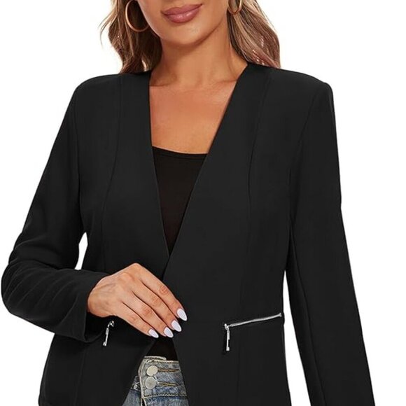 Armani Exchange Black Jersey Stretch Blazer - Picture 1 of 14